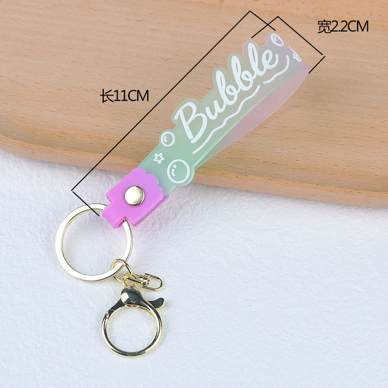 Wholesale Candy Color Lanyard PVC Keychains